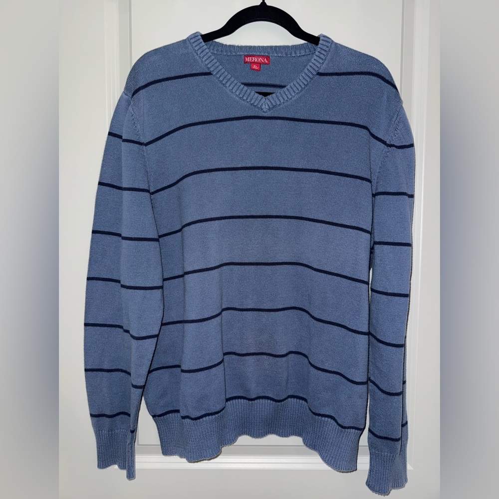 Merona Blue Striped Men's Sweater